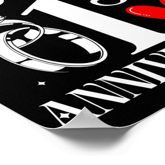 Celebrating Our 1st Wedding Anniversary 1 Year Of Poster (Ecke)