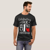Celebrating Our 1st Wedding Anniversary 1 Year Of T-Shirt (Vorne ganz)