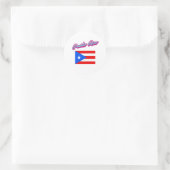 Celebrating Puerto Rico Runder Aufkleber (Tasche)