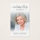 Celebrating the Life Beach Photo Memorial Cards (Vorderseite)