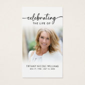 Celebrating the Life of Memorial Photo Cards (Vorderseite)