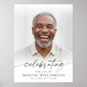 Celebrating the Life of Name Photo Script Memorial Poster (Vorne)