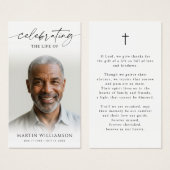 Celebrating the Life of Photo Cross Prayer Card (Vorne & Hinten)