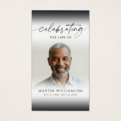 Celebrating the Life of Photo Modern Prayer Card (Vorderseite)