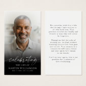 Celebrating the Life Photo Funeral Prayer Card (Vorne & Hinten)
