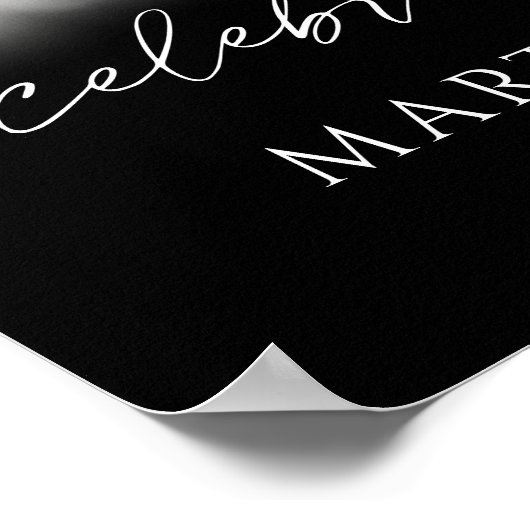 Celebrating the Life Photo Modern Script Memorial Poster (Ecke)