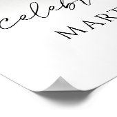 Celebrating the Life Photo Modern Script Memorial Poster (Ecke)