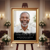 Celebrating the Life Photo Modern Script Memorial Poster