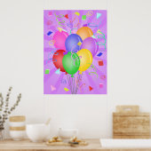 Celebration Balloons Illustration Poster (Küche)