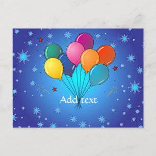 Celebration Balloons Template Postkarte