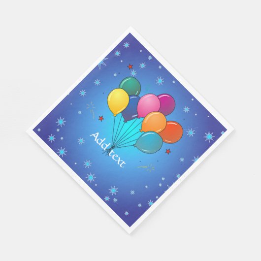Celebration Balloons Template Serviette (Ecke)