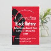 CELEBRATION BLACK GESCHICHTE Personalisiert BHM Re Einladung (Stehend Vorderseite)