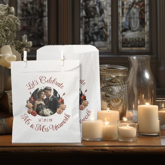 Celebration Blush Rose Gotische Gastgeschenk Hochz Geschenktütchen