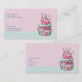 Celebration Cake Business Card Visitenkarte (Vorne/Hinten)