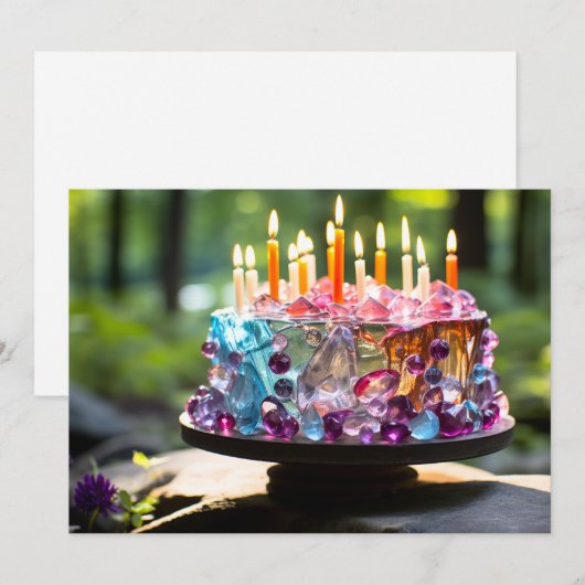 Celebration Cake Feiertagskarte (Vorne/Hinten)