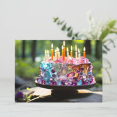 Celebration Cake Feiertagskarte (Stehend Vorderseite)