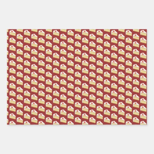 Celebration Cake Slices - Mattiertes Sponge Desser Geschenkpapier Set (Vorderseite 3)