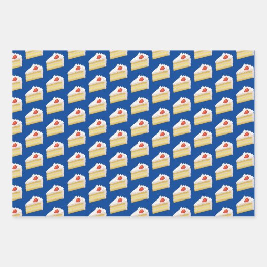 Celebration Cake Slices - Mattiertes Sponge Desser Geschenkpapier Set (Vorderseite 2)