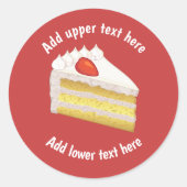 Celebration Cake, Tres Leches Butter Schwamm Custo Runder Aufkleber (Vorderseite)