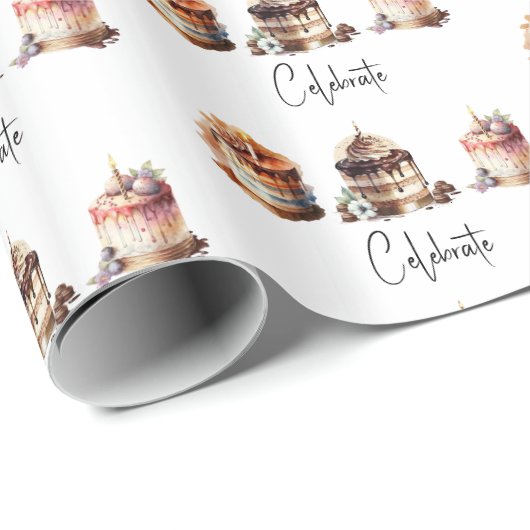 Celebration Cake Trio Geschenkpapier (Rolleneckpunkt)