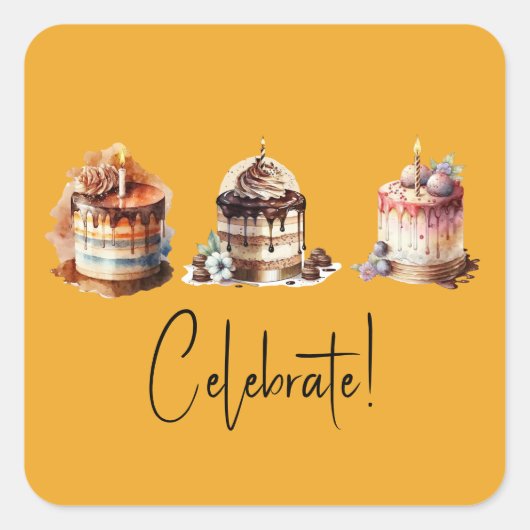 Celebration Cake Trio Stickers (Vorderseite)