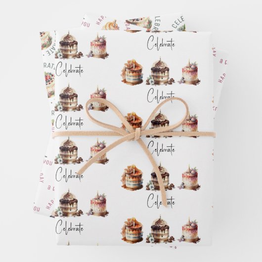 Celebration Cakes Geschenkpapier Set (Beispiel)