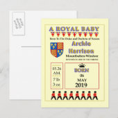 Celebration Cards Royal Baby Einladungspostkarte (Vorne/Hinten)