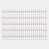 Celebration Champagne Geschenkpapier Set (Vorderseite)