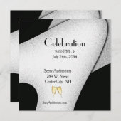 Celebration Champagne Glass Einladung (Vorne/Hinten)