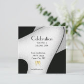 Celebration Champagne Glass Einladung (Stehend Vorderseite)