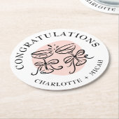 Celebration Cheers Doodle Runder Pappuntersetzer (Angewinkelt)