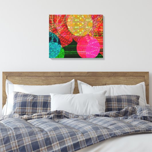 Celebration Circles Art Canvas Print Leinwanddruck (Insitu (Schlafzimmer))