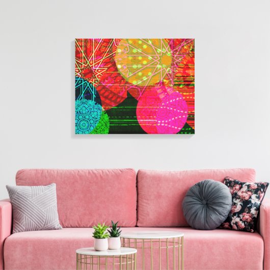 Celebration Circles Art Canvas Print Leinwanddruck (Insitu (Wohnzimmer))