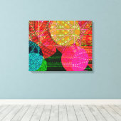 Celebration Circles Art Canvas Print Leinwanddruck (Insitu (Holzboden))