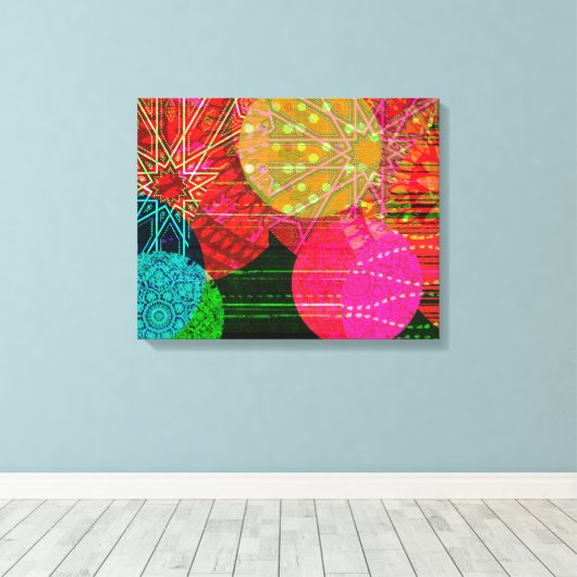Celebration Circles Art Canvas Print Leinwanddruck (Insitu (Holzboden))
