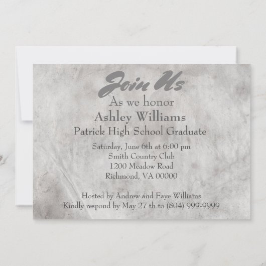 Celebration Class of 2017 Silver Einladung (Rückseite)