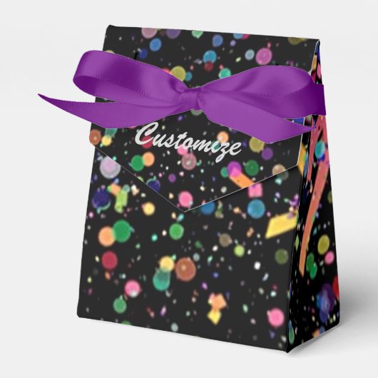 Celebration Confetti Muster Gefälligkeitsbox Geschenkschachtel (Vorderseite)