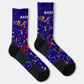 Celebration Confetti Name Blue High Performance Socken (Rechts)
