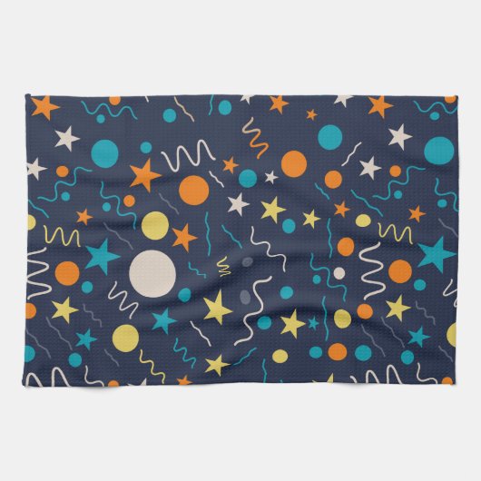 Celebration Confetti Shapes Geschirrtuch (Horizontal)