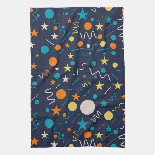 Celebration Confetti Shapes Geschirrtuch (Vertikal)