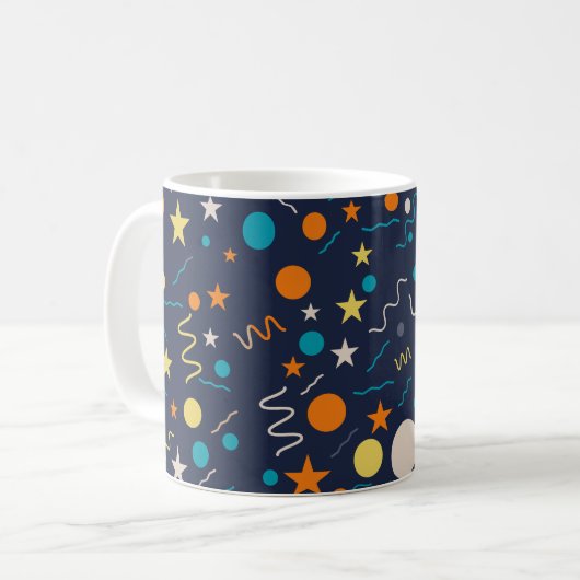 Celebration Confetti Shapes Kaffeetasse (Vorderseite Links)
