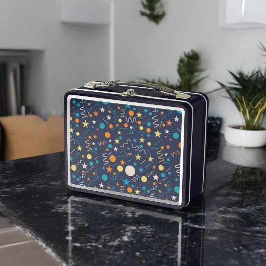 Celebration Confetti Shapes Metall Brotdose