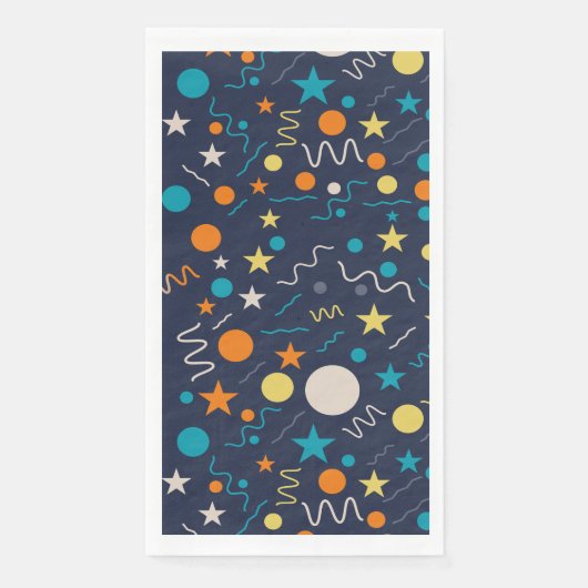 Celebration Confetti Shapes Serviette (Vorderseite)