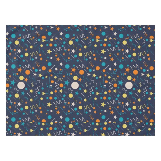 Celebration Confetti Shapes Tischdecke (Vorderseite (Horizontal))