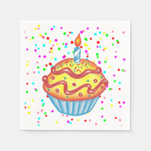 Celebration Cupcake Napkins Serviette