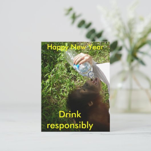 Celebration Drinks Postkarte (Stehend Vorderseite)