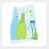 Celebration Drinks Square Sticker (Vorderseite)