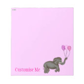 Celebration Elephant (Rosa) Notizblock (Vorderseite)