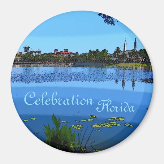 Celebration Florida Special Effects Round Magnet (Vorne)