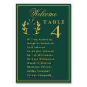 Celebration Golf Wedding Seating 10 Guest Names Tischnummer (Vorderseite)